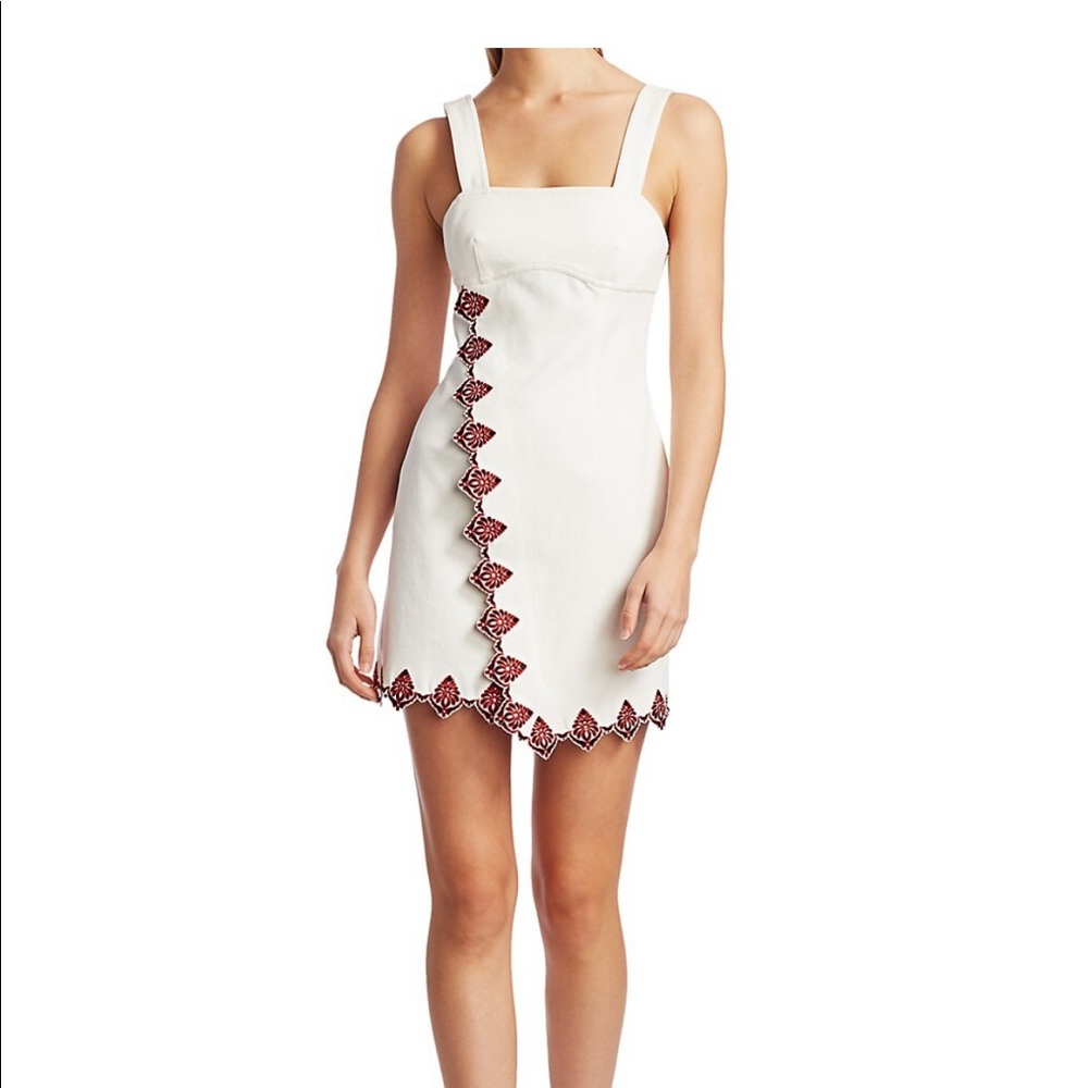 DEREK LAM 10 Crosby Inia Embroidered Cami Mini Dress